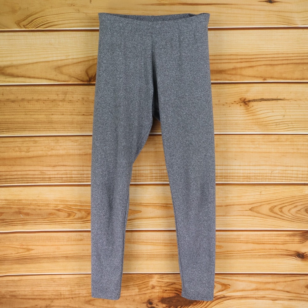 Serra Leggings Womens Size M Gray Heathered Elastic Waist Stretch‎ Soft Mid Rise